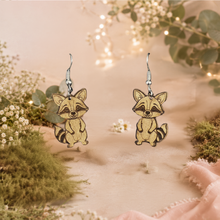 Boucles d'oreilles Raton Laveur
