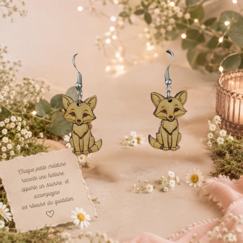 Boucles d'oreilles Renard