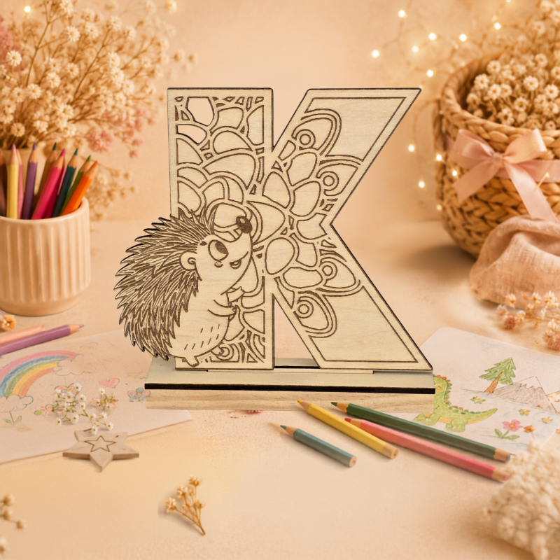 Lettre à colorier K