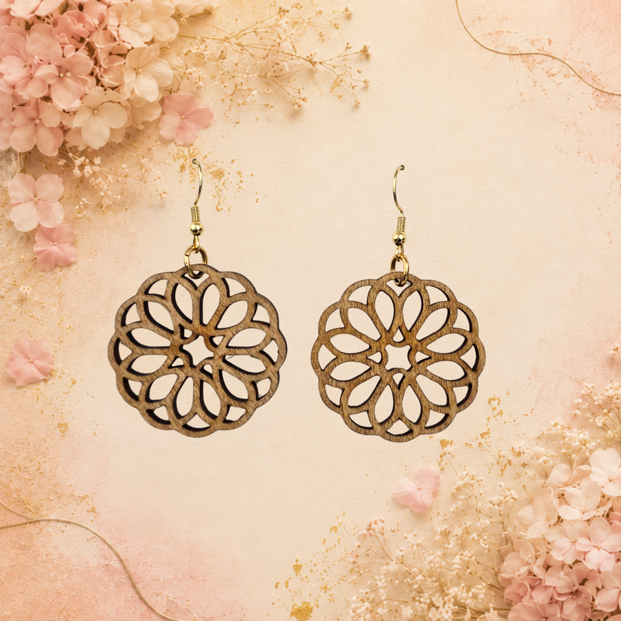 Boucles d'oreilles Rosace