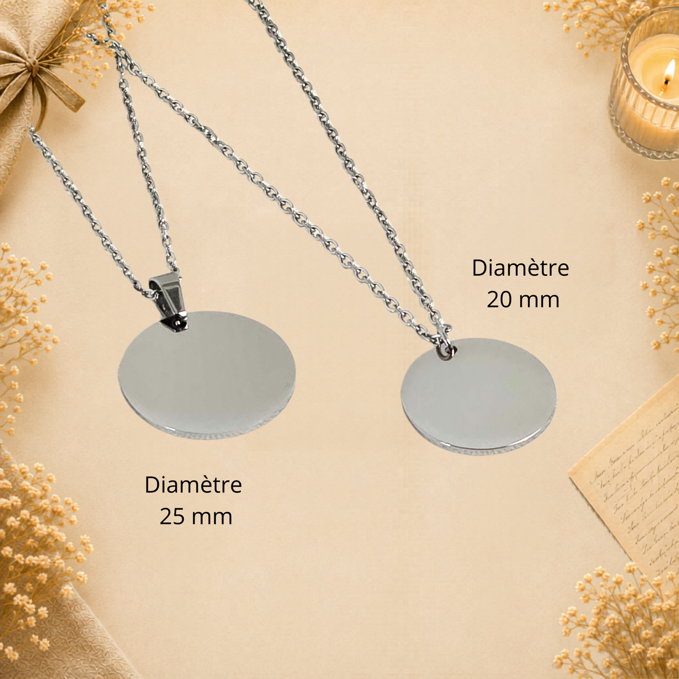 Médaille en acier inoxydable lustré