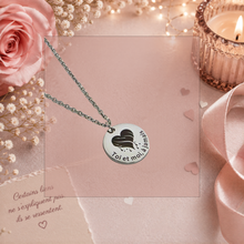 Pendentif sur chaîne "Toi et moi à jamais"