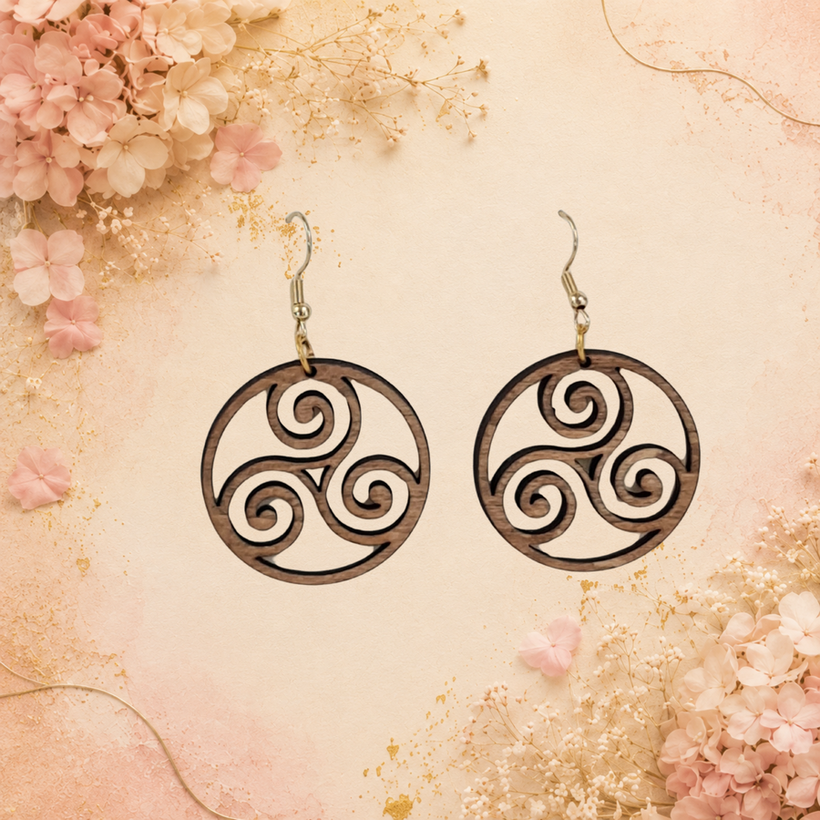 Boucles d'oreilles Triskel