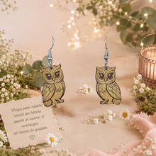 Boucles d'oreilles Chouette