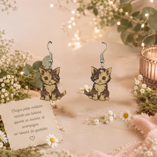 Boucles d'oreilles Chat